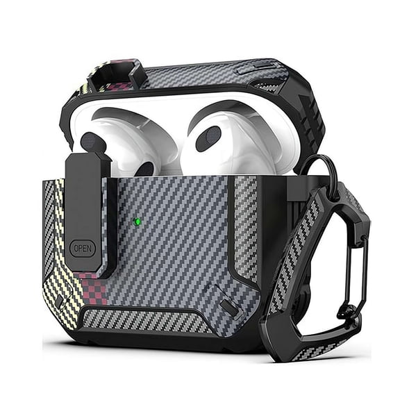 For AirPods 4 Case with Lock, AirPods 4th Generation Case Cover Shockproof AirPod Gen 4 Protective Cases with Keychain