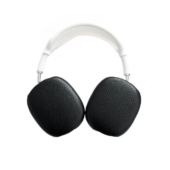 For AirPods Max Case, Genuine Leather Protective Cover with Lychee Grain Texture & Storage Bag