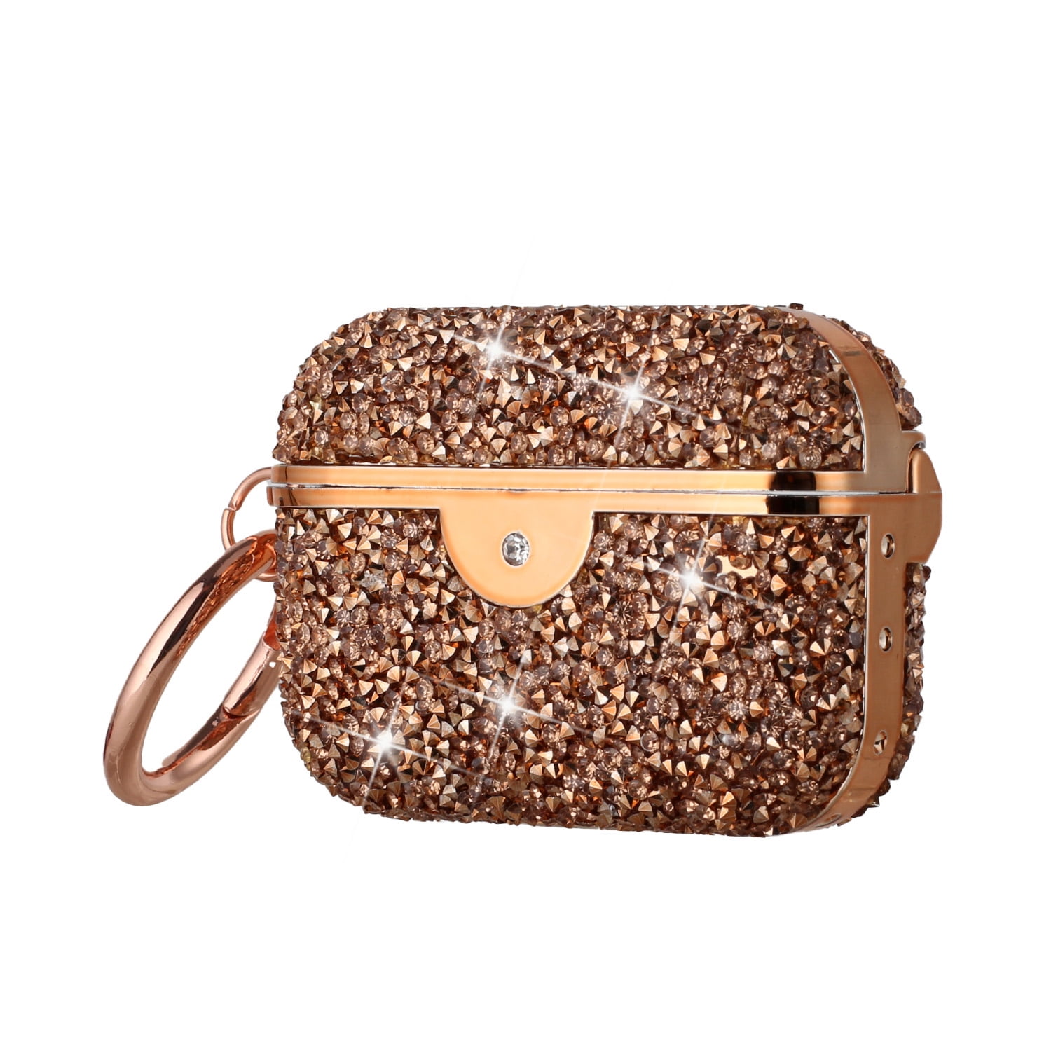 For AirPods Pro Deluxe Diamond Bling Glitter Case Cover Rose