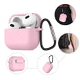 thumbnail image 1 of For Airpods 3 & Airpods 3rd Gen Silicone Case, AirPods 3 Case with Keychain, Njjex Shockproof Protective Premium Silicone Cover Skin for Apple Airpods 3rd Generation 2021 -Pink, 1 of 9