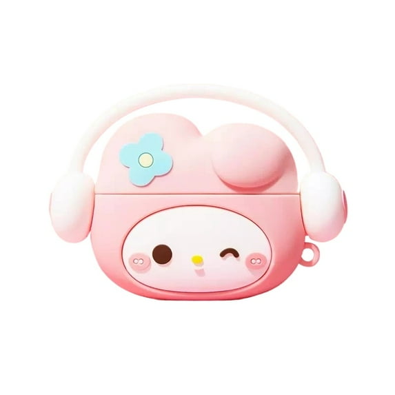 For Airpods 4 3 2 Pro 1 Pro 2 Cartoon Kuromi Melody Listen To Music Silicone Earphone Case Accessories Cover