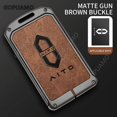 thumbnail image 1 of For Aito Card Key Case M5 M7 Protector Shell Keychain Keyless Bag Auto Accessories Zinc Alloy Leather Car Key Case Cover, 1 of 20
