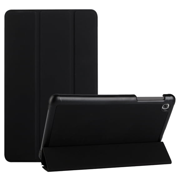 For Alcatel Joy Tab 2 Trifold Magnetic Closure Pu Leather Case Cover - Black