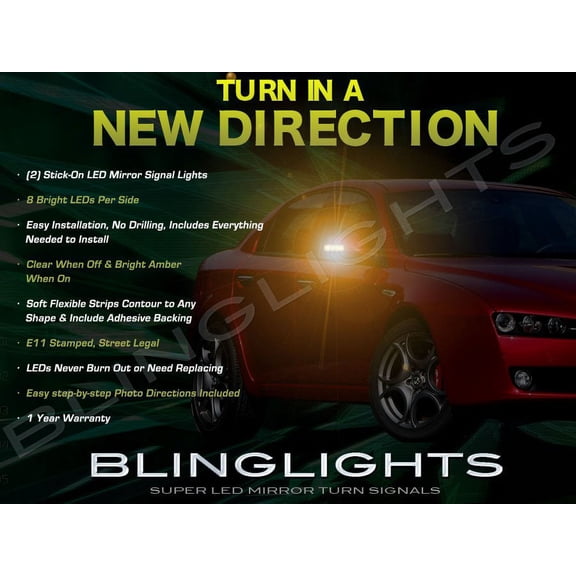 For Alfa Romeo 159 LED Side View Mirrors Turnsignals Lights Turn Signals Lamps Mirror Signalers Set