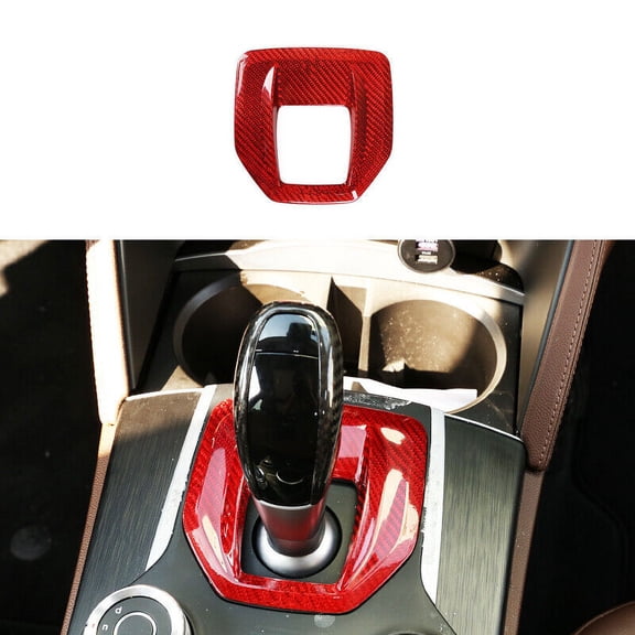 For Alfa Romeo Giulia Real Carbon Fiber Gear Shift Panel Cover Trim 2017-2019