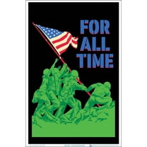 For All Time Iwo Jima Flocked Blacklight Poster - 23" x 35"