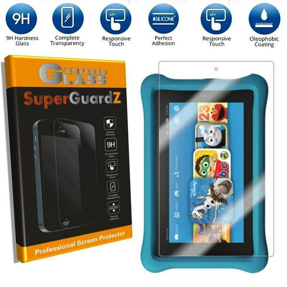 For Amazon Fire 7 Kids Edition (7", 2015 Release) - SuperGuardZ Tempered Glass Screen Protector, 9H, Anti-Scratch, Anti-Bubble, Anti-Fingerprint
