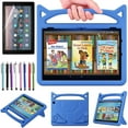 thumbnail image 1 of For Amazon Fire HD 10 / Fire HD 10 Plus (11th Generation, 2021 Released) Case with Screen Protector and Stylus, EpicGadget EVA Foam Lightweight Shockproof Handle Kickstand Kids Friendly Cover ( Blue), 1 of 6