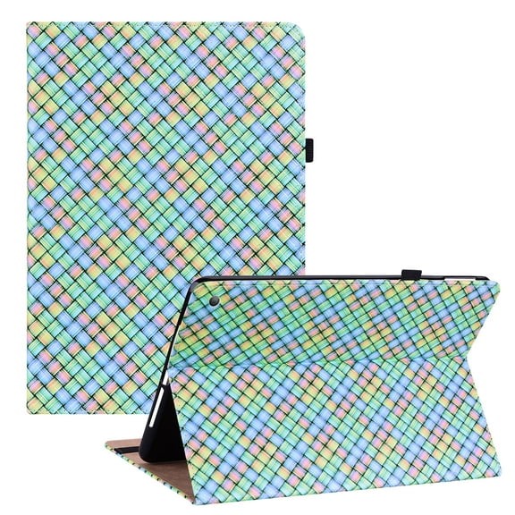 For Amazon Fire HD 10 Plus 2021 Case 11th Gen, Fire HD 10 2021 Cover with Pen Holder, Allytech Flip Stand PU Leather Elastic Band Anti-Scratch Card Slots Case for Kindle Fire HD 10.1" 2021, Rainbow