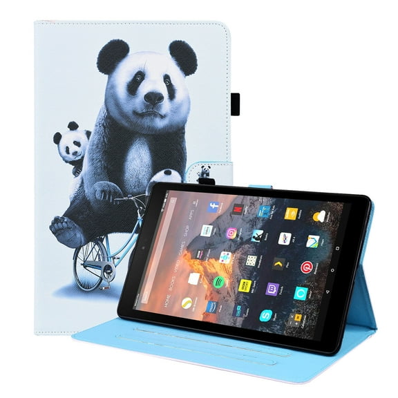 For Amazon Kindle Fire 7 Animal Pattern Horizontal Flip Leather Case with Holder & Card Slots & &