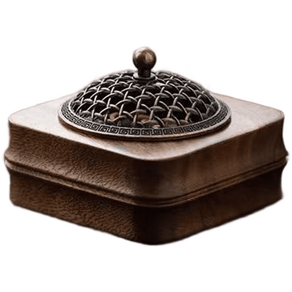 For American Walnut Wood Incense Burner Handmade Zen Style For Sandalwood Coil