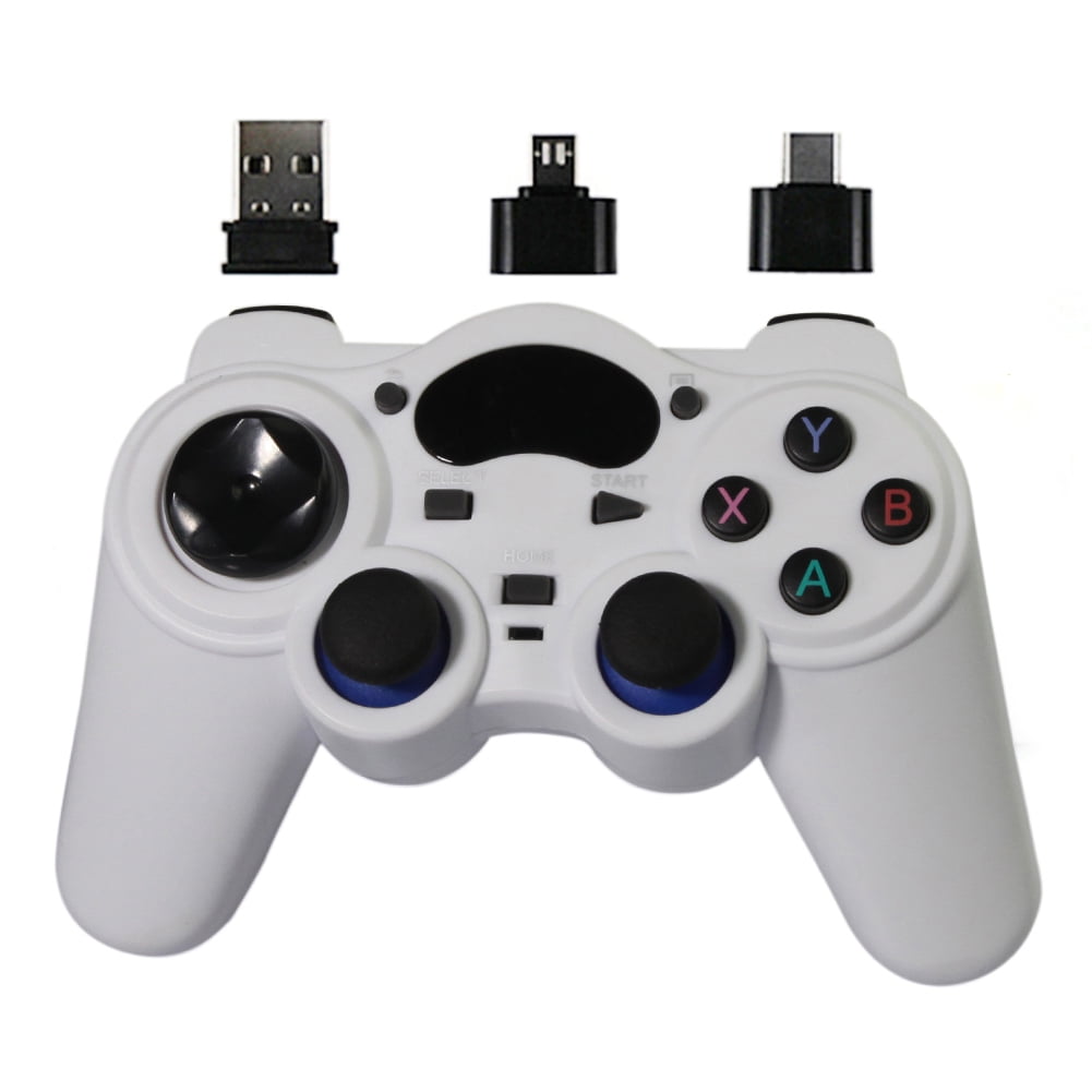 For Android PC360 TV Set top Box STEM USB Receiver Joystick 2.4G Wireless Game Handle No Stand Black