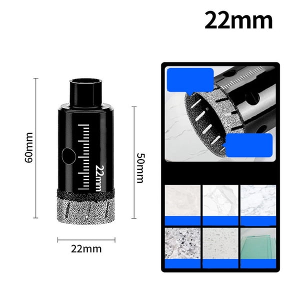 For Angle Grinder M10 Dry Drill Bit 2090MM for Porcelain and Glass Tiles