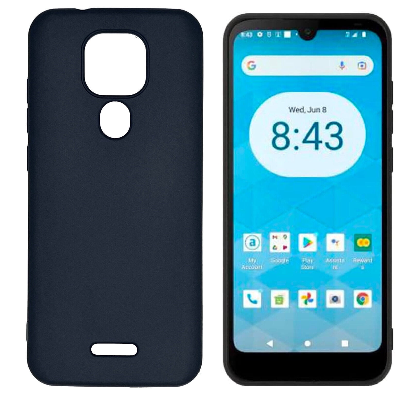 For Ans Artia ACK2326 TPU 1-Piece Flexible Skin Cover Cell Phone Case - TPU Black