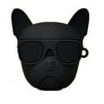 thumbnail image 1 of For Apple AirPods 3 (2021) Hybrid Cute 3D Fun Design Silicone Skin Cartoon Animal with Keychain Holder Rubber TPU Phone Case Cover by Xpression [Black Bulldog], 1 of 7