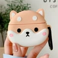 thumbnail image 1 of For Apple AirPods 3 (2021) Hybrid Cute 3D Fun Design Silicone Skin Cartoon Animal with Keychain Holder Rubber TPU Soft Phone Case Cover by Xpression [Corgi], 1 of 6