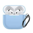 thumbnail image 1 of For Apple AirPods 4 2024 Silicone Protective Case with Carabiner - Durable & Portable Design, 1 of 9
