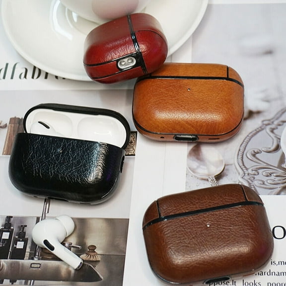 For Apple AirPods Pro 2nd Generation Shockproof Leather Slim Case Cover With Wristband Strap