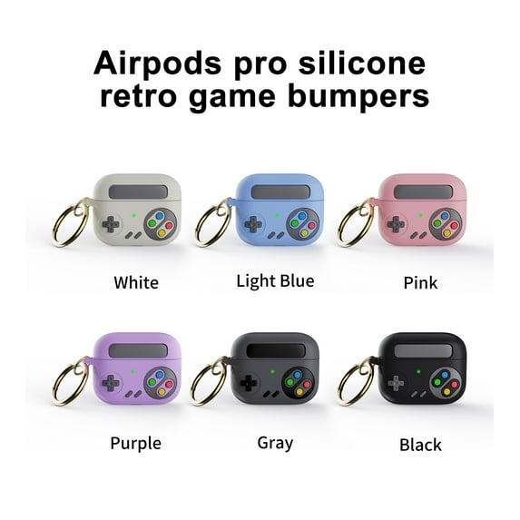 For Apple AirPods Pro Vintage Case,Shockproof Retro Game Console Pattern Headphone Case Cover With Ring Protective Shell