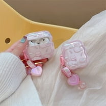 For Apple Airpods 1/2/3/4/Pro2 Cute Love Cat Laser Bracelet Earphone Case Cover