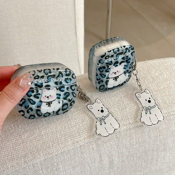 For Apple Airpods 1 2 Pro 3 4 Silicone Case Puppy Protective Case Cute + Pendant