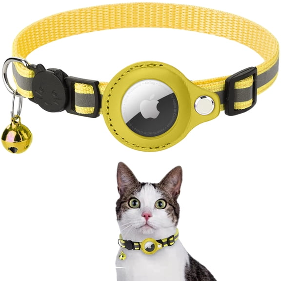For Apple Airtag Case Cat Collar With Bell Reflective Nylon Collar For Dog Tracker Pet Products