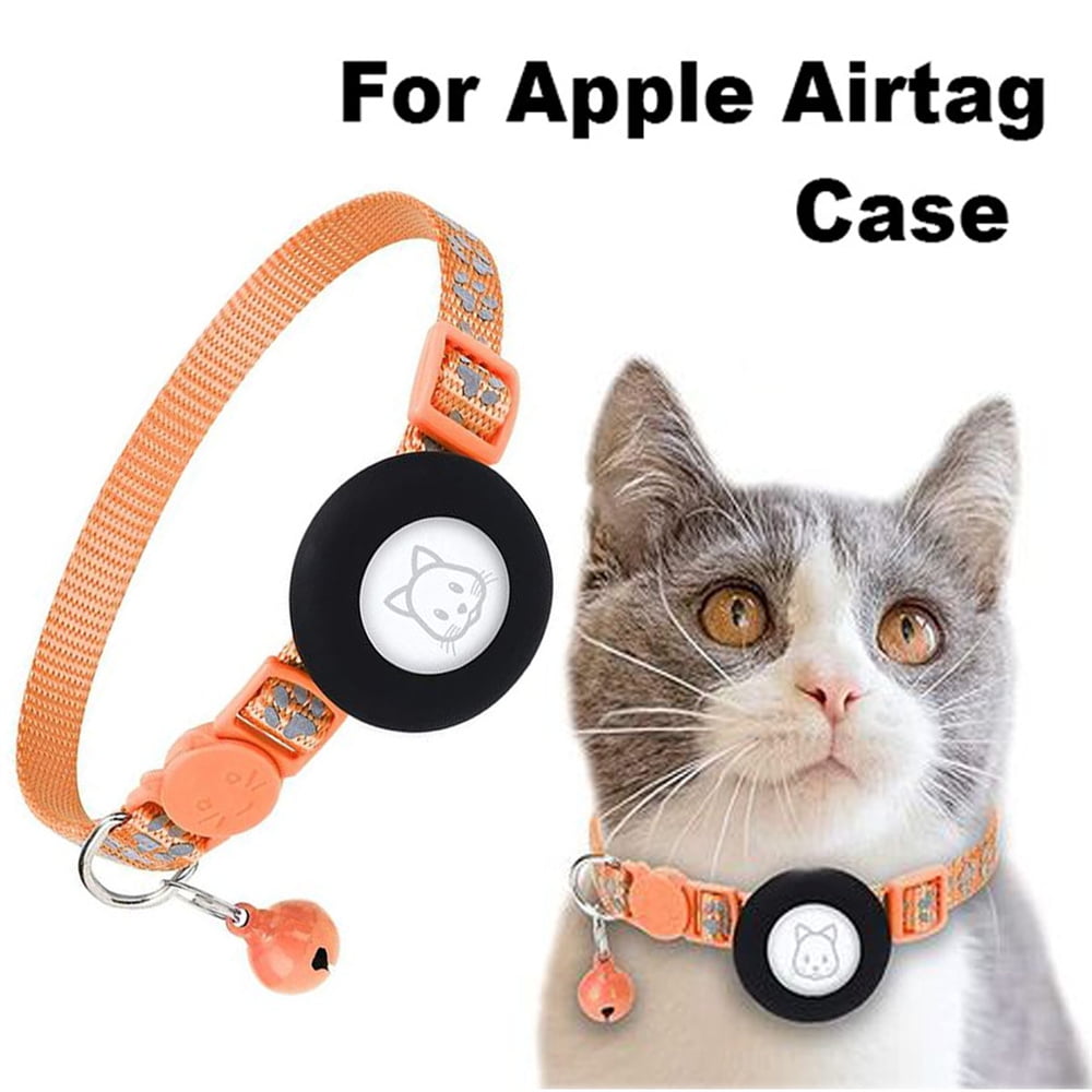 Frusde Airtag Dog Collar Compatible with Apple Air Tag Adjustable Dog Collar  with Cute Patterns for Small Medium Large Pet Puppy-Blue 