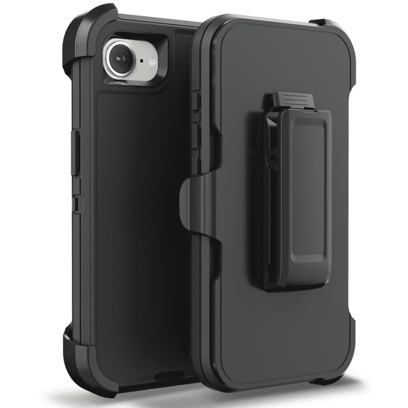 For Apple IPhone 16e 2025 Heavy Duty 3-Layer Shockproof Defender Rugged Hard Cover Case + Belt Clip