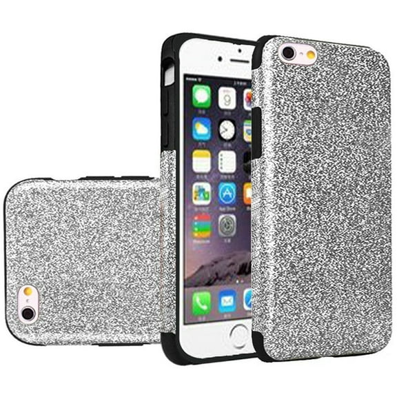 For Apple Iphone 6 Plus 6s Plus 5.5 Inch Premium Series Light Thin Non-slip Tpu Case - Glitter Silver