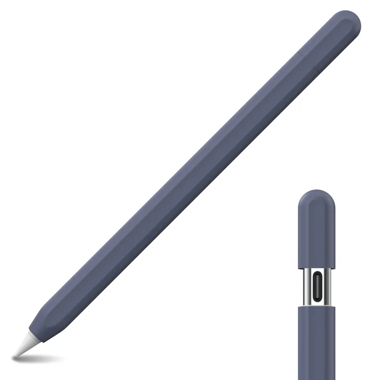 For Apple Pencil 3 Case USB C Protective Cover Soft Silicone 3 Gen Tablet Pencil Portable Touch Stylus Pen Pouch Dark blue