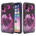 thumbnail image 1 of For Apple Phone Xs/10/X Case Hybrid Dual Layer Silicone Protective Case Cover - (Hot Pink Heart), 1 of 4