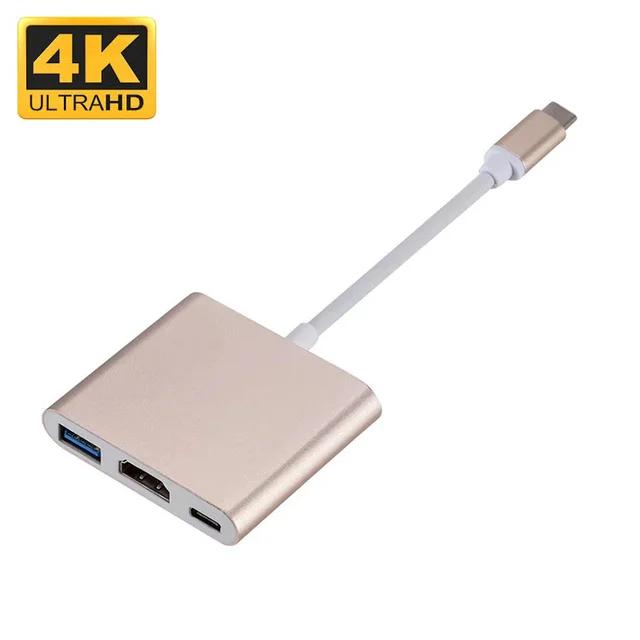 For Apple TV 3in1 USB C to HDMI Multiport Thunderbolt 3 Adapter HDMI