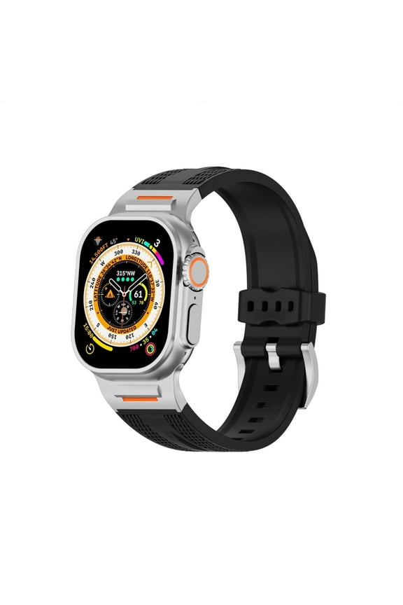 For Apple Watch Band 42/44/45/49mm, Outdoor Waterproof Sports iWatch Series S10 46mm 9 SE 8 7 6 5 4 3 2 1, Black