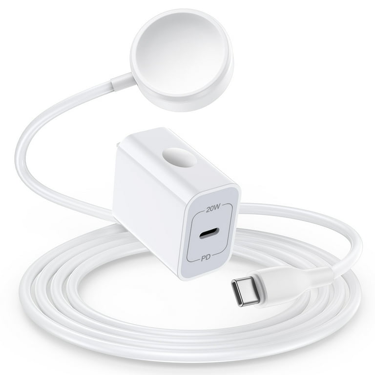 For Apple Watch Charger PD 20W Charger Block with 1pack 3FT Magnetic Wireless Portable iWatch Charger Stand Plug Adapter Cable Cord Type C Usb Super Fast Charging Pad for Apple Watch Charger Usb