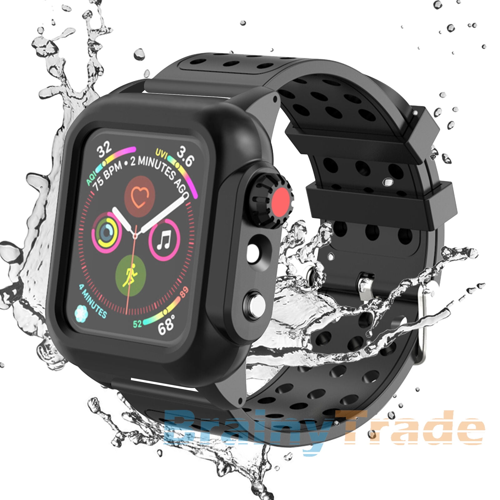 For Apple Watch Series 4 5 6 SE 40mm Armor Case Protective Cover w Strap Band