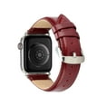 thumbnail image 1 of For Apple Watch Size 38/40/41mm Genuine Leather Replacement Band Strap Hybrid Wristbands Design Silver Buckle for iWatch Series 7/SE/6/5/4/3/2/20 [Classic Red], 1 of 6