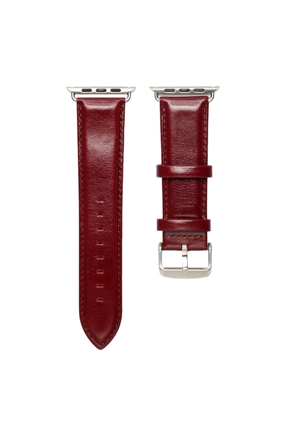 For Apple Watch Size 38/40/41mm Simplistic Premium Leather Watch Band - Red
