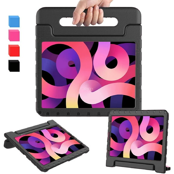 For Apple iPad 10th Generation 10.9 inch 2022 / A2696 / A2777 Shockproof Light Weight Kids Friendly Foam Handle Case Black