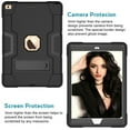thumbnail image 1 of For Apple iPad 8th Generation 2020 10.2 inch / A2270 / A2430 / A2429 / A2428 Dual layer Shockproof Heavy Duty Kickstand Tablet Case Cover Black/Black, 1 of 6