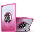 thumbnail image 1 of For Apple iPad 9th Gen 10.2 inch (2021) Two Tone Diamond Bling Magnetic Ring Stand Hybrid Case Cover - Hot Pink Diamond, 1 of 1