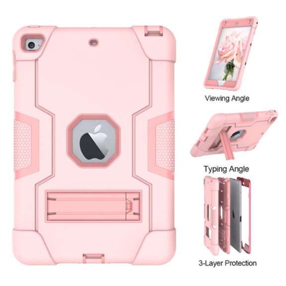 For Apple iPad Mini 4/5 7.9 inch (2015/2019) Heavy Duty Rugged Case Cover, 3 Layer Protection Shockproof Case