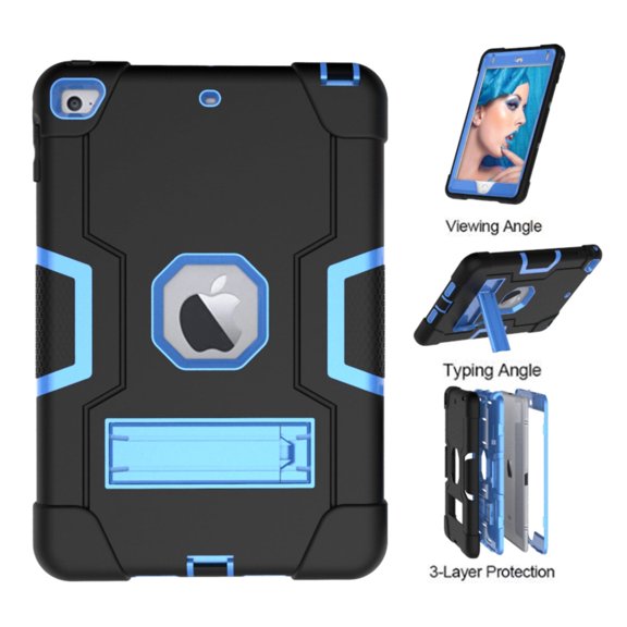 For Apple iPad Mini 4/5 7.9 inch (2015/2019) Heavy Duty Rugged Case Cover, 3 Layer Protection Shockproof Case