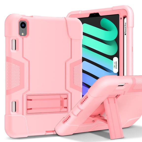 For Apple iPad Mini 6 / Mini (A17 Pro) 8.3 inch (2021/2024) Heavy Duty Case Cover, 3 Layer Protection, with Pencil Holder