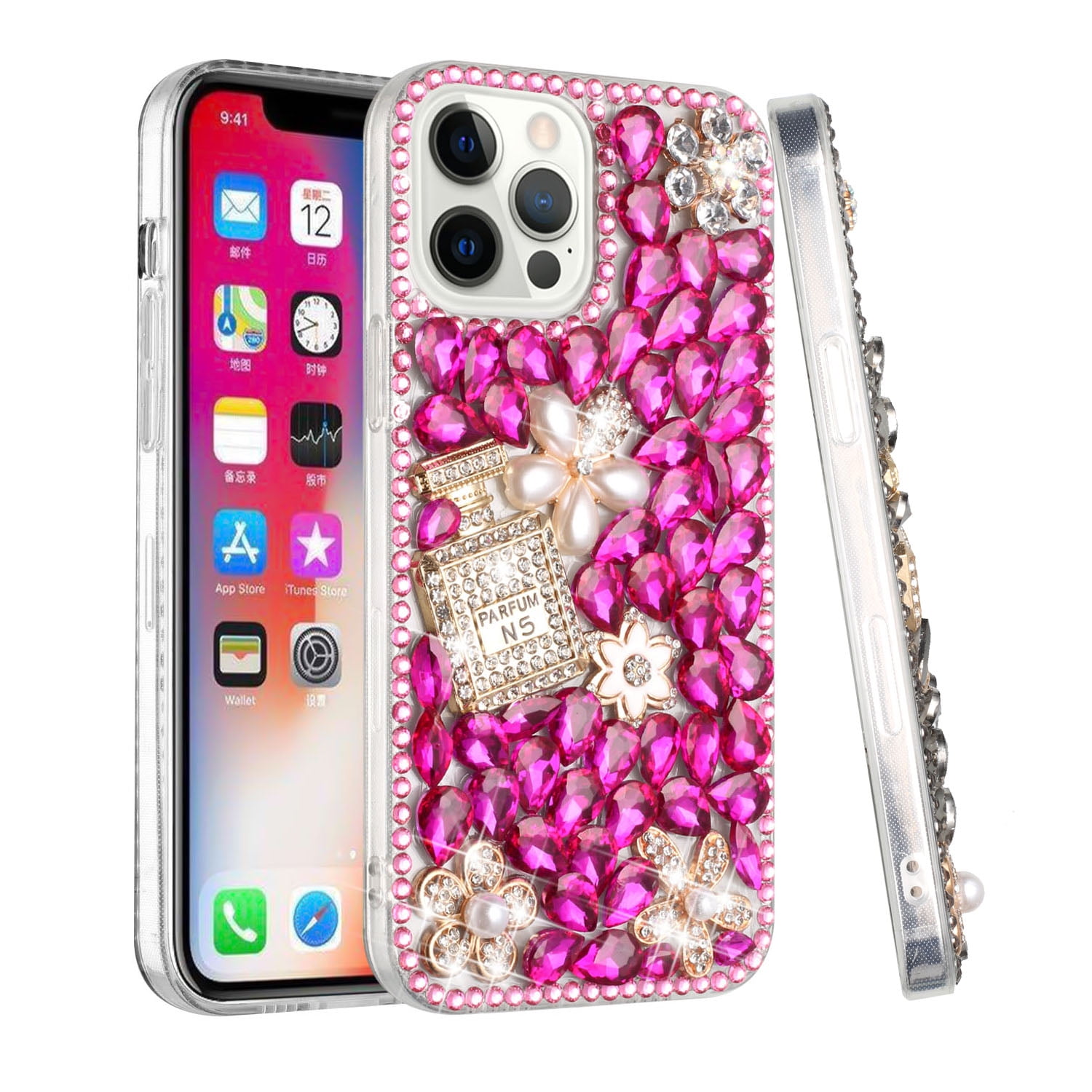 For Apple iPhone 11 Bling Crystal 3D Full Diamonds Luxury