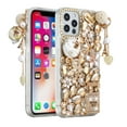 thumbnail image 1 of For Apple iPhone 11 (6.1") Bling Crystal 3D Full Diamonds Luxury Sparkle Rhinestone Hybrid Protective Cover ,Xpm Phone Case [ Ultimate Multi Ornament Gold ], 1 of 5