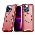thumbnail image 1 of For Apple iPhone 11 /6.1" Hybrid Armor Hard PC TPU Rubber Compatible with MagSafe Shockproof Drop Protection Cover ,Xpm Phone Case [ Red ], 1 of 4
