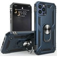 thumbnail image 1 of For Apple iPhone 11 (6.1") Shockproof Hybrid Dual Layer PC + TPU with Ring Stand Metal Kickstand Heavy Duty Armor Shell Phone Case Cover by Xpression - Blue, 1 of 8