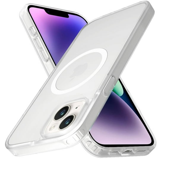 For Apple iPhone 11 Case, MagSafe Compatible Case Hybrid Soft TPU Bumper Hard Translucent Matte Back Slim Shockproof Phone Cover (Clear)