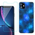 thumbnail image 1 of For Apple iPhone 11 Case , Slim-Fit TPU Protective Phone Case with Tempered Glass Screen Protector, by OneToughShield ® - Cosmos/Stars, 1 of 3
