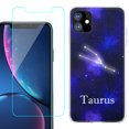 thumbnail image 1 of For Apple iPhone 11 Case , Slim-Fit TPU Protective Phone Case with Tempered Glass Screen Protector, by OneToughShield ® - Zodiac / Taurus, 1 of 3